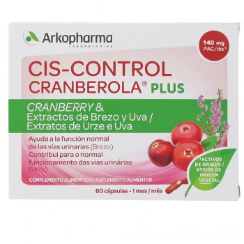 arkopharma cis control cranberola plus 60 capsulas