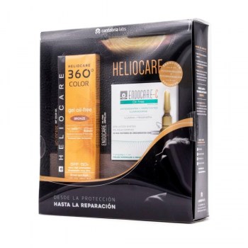 heliocare pack 360o color bronze gel oil free endocare c