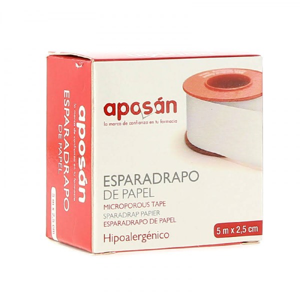 aposan esparadrapo de papel 5m x 25cm