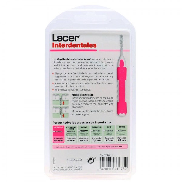 lacer cepillo interdental ultrafino recto 10 ud